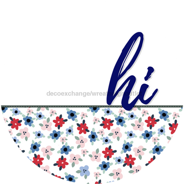 Patriotic Door Hanger Hi Dco - 01475 - Dh 18’ Round Wood